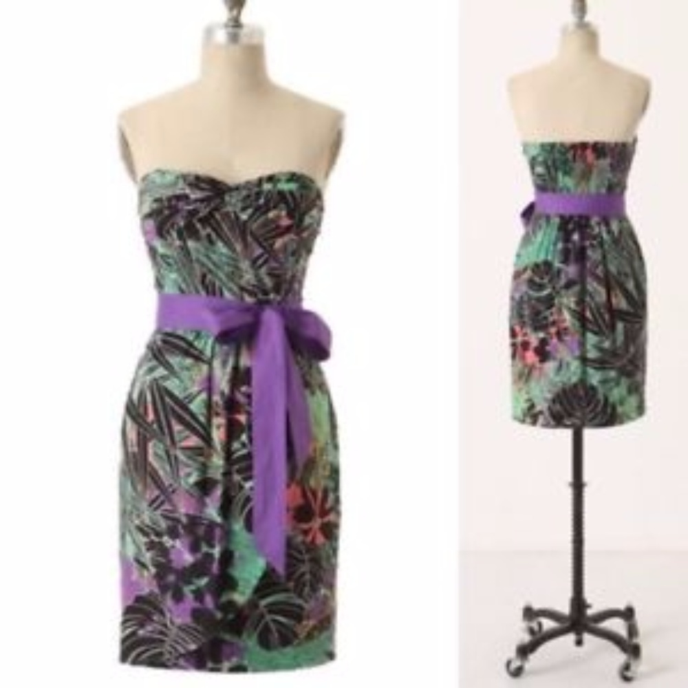 Anthropologie brand edmé & esyllte strapless dress